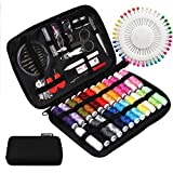 JUNING Kit de Costura,Costurero 130 pcs Accesorios Costura Kit de Accesorios para el Viajes y Principiantes y emergencias (A-Normal)